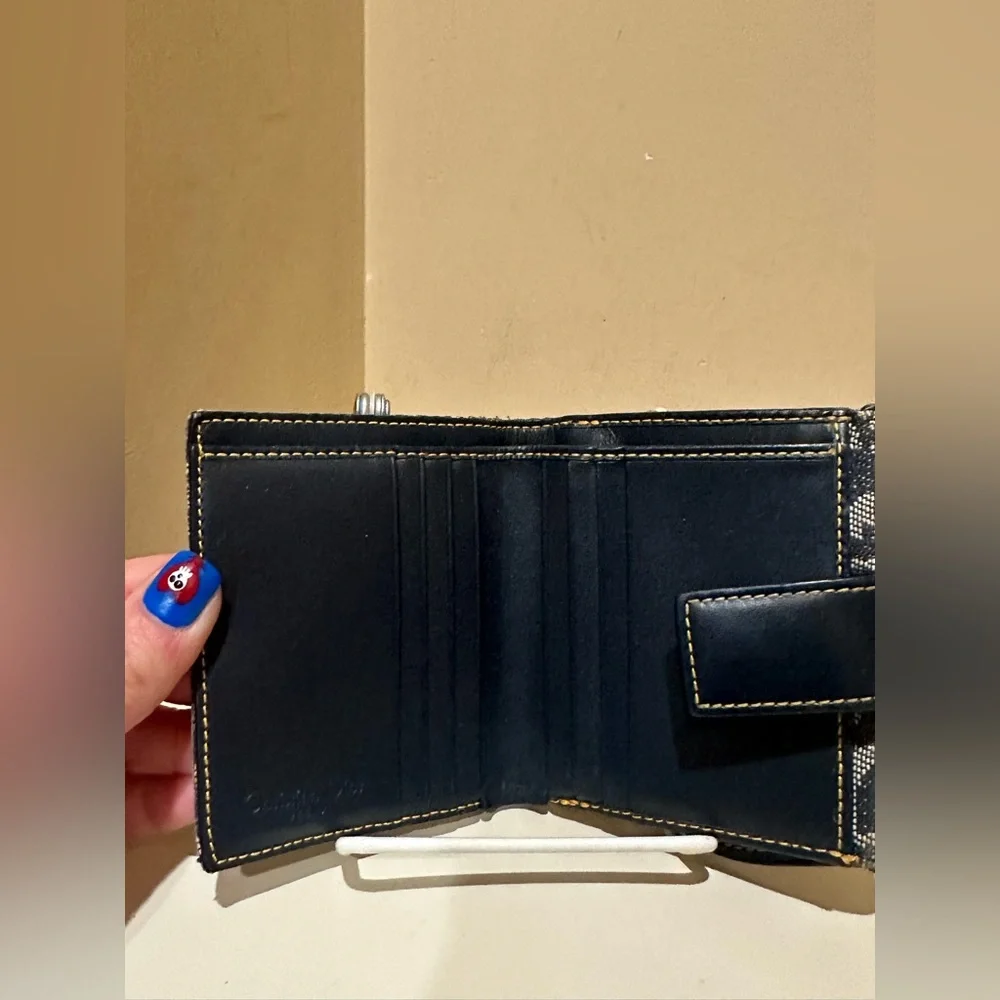 Christian Dior Navy Trotter Saddle Bifold Wallet